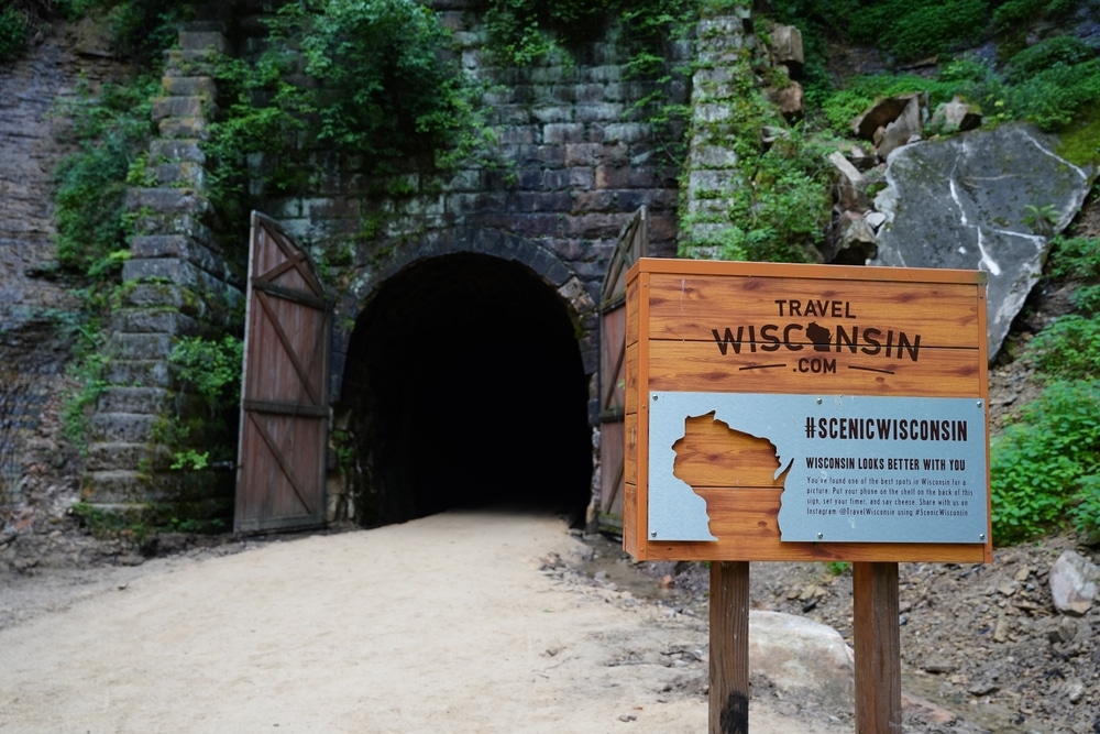 Biking the Elroy-Sparta Trail is one of the most fun things to do in Wisconsin this spring