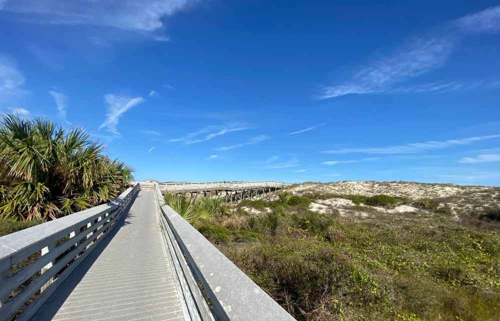 Boardwalk to Anastasia Beach in St. Augustine