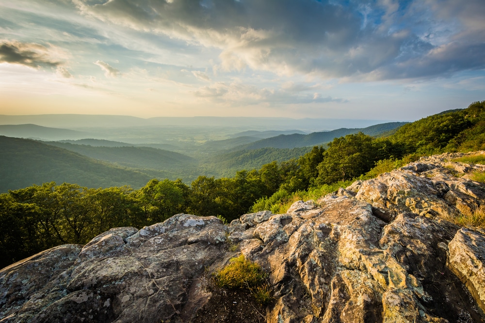 View from the mountains - one of the best things to do in the Shenandoah Valley this year