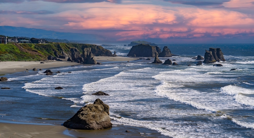 Beautiful Coastline near our Bandon, Oregon Hotel and Face Rock in Oregon