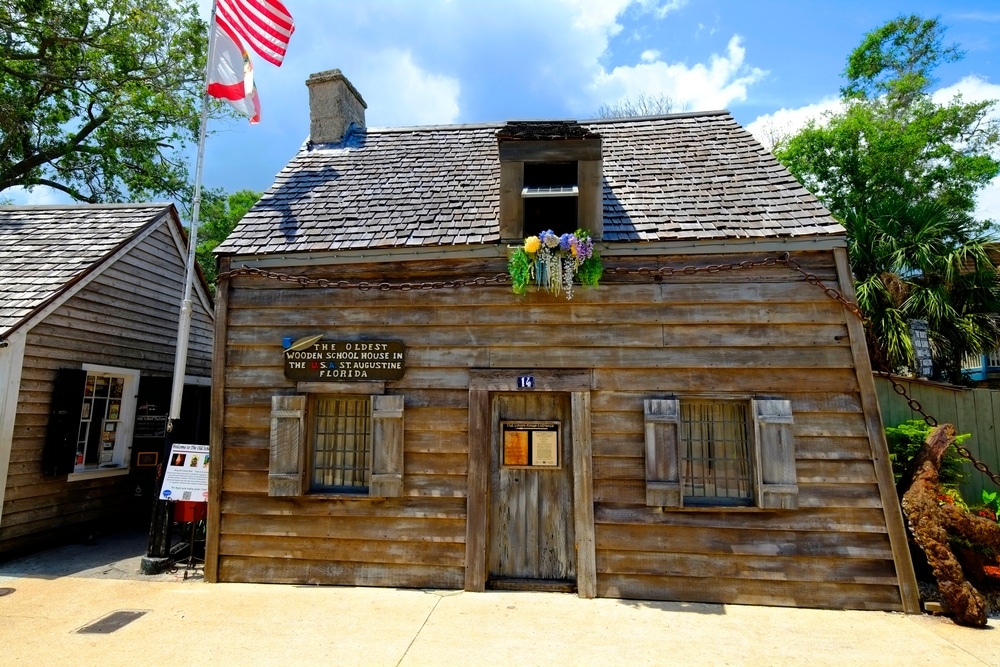 The oldest wooden Schoolhouse in the St. Augustine Historic District near our Bed and Breakfast