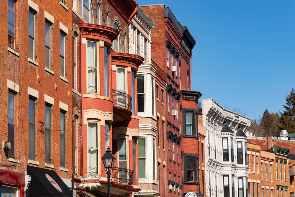 Historic buildings in downtown Galena, one of the best weekend getaways from Chicago