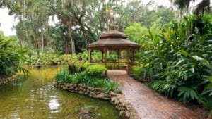 The gazebo in Washington Oaks Gardens State Park. The best time to visit Florida is now.