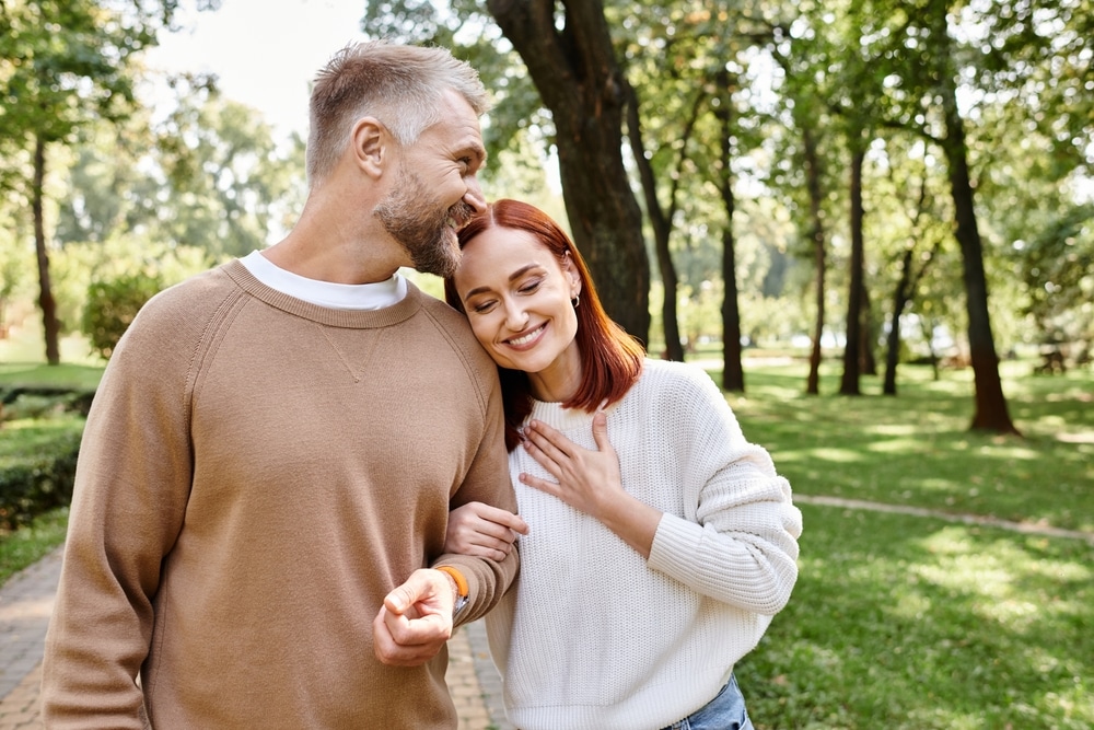 A couple enjoying a stroll near the the best Bed and Breakfast in Michigan.