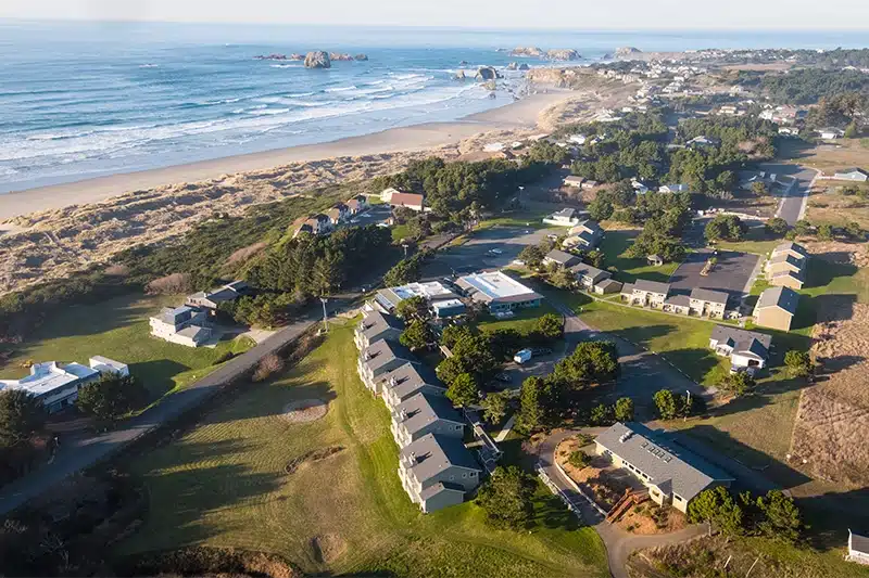 birds eye view of beachfront
