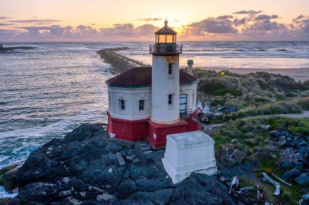 The Coquille River Lighthouse is one of the best things to do in Bandon on the Southern Oregon Coast