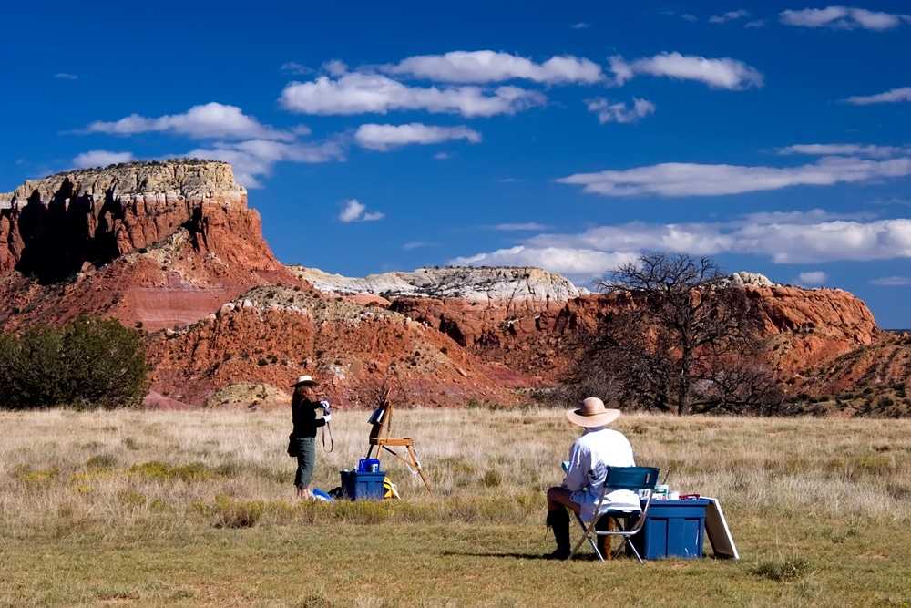 open air painters at Ghost Ranch New Mexico