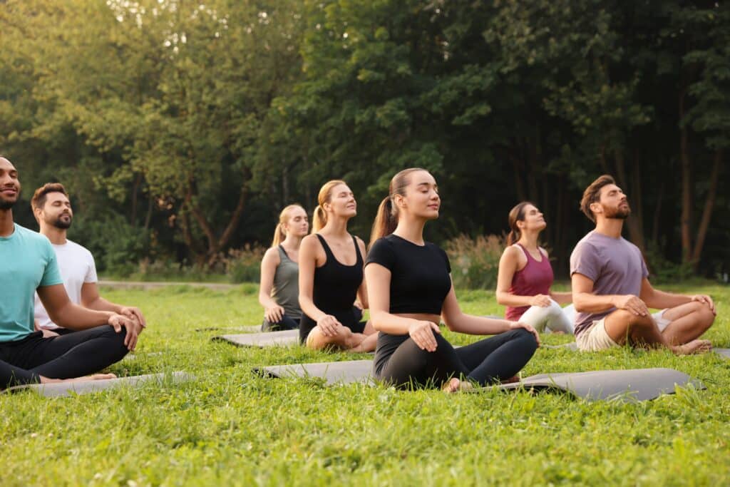 Take a group yoga class during your wedding weekend at our unique wedding venue in PA.