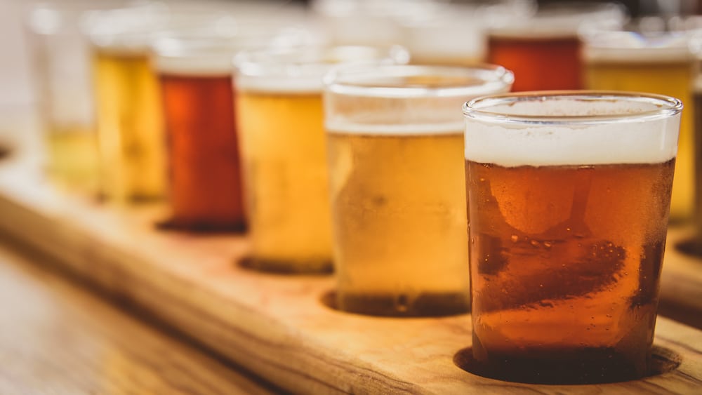 Grab a flight of beers at Mountain State Brewing.