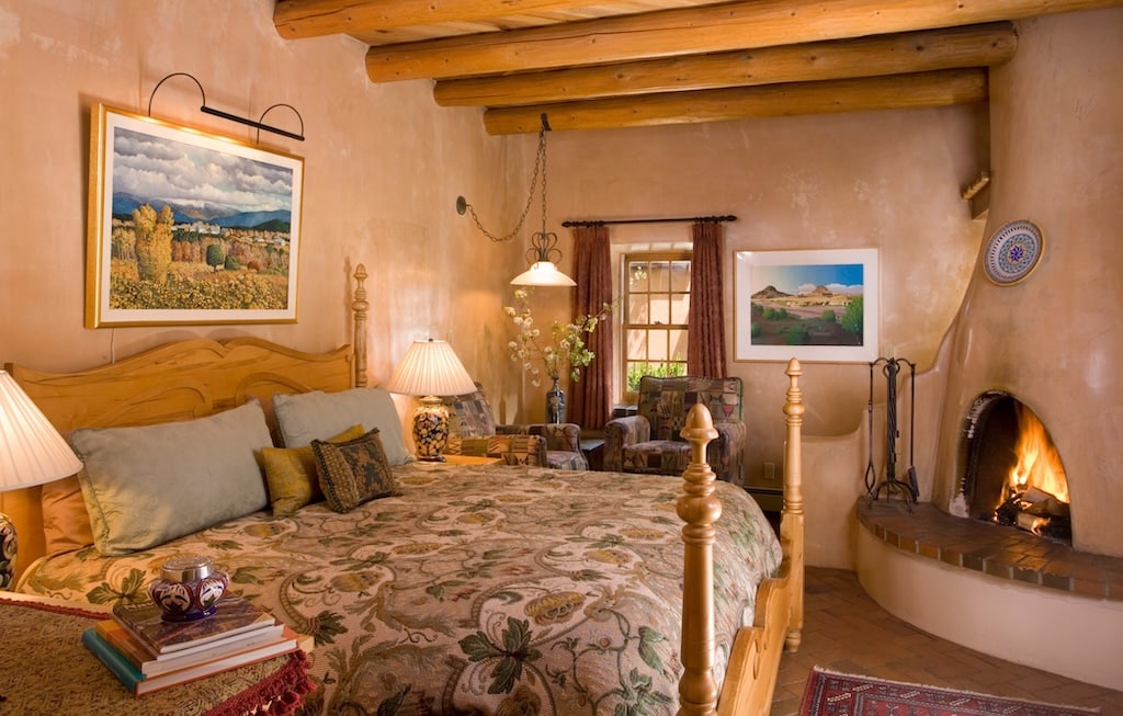 OUr bed and breakfast is one of the best places to stay in Santa Fe. Cozy up next to the fireplace in your room.