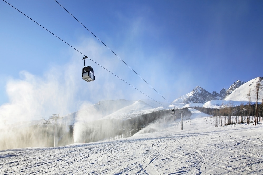 Cannon Mountain Aerial Tramway at the Cannon Mountain Ski Area in New Hampshire