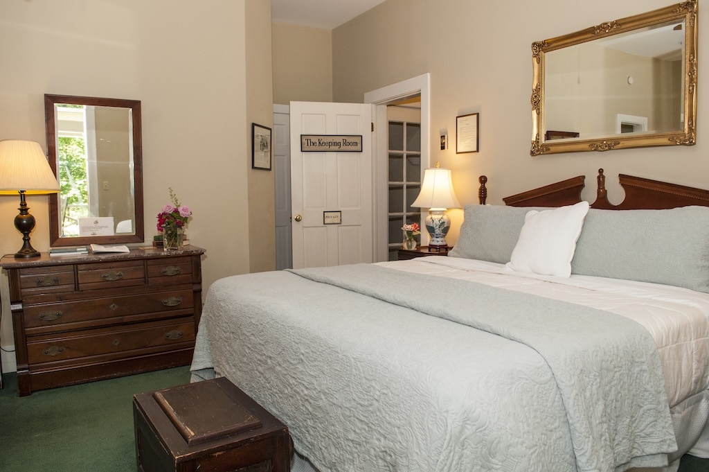 Stay at one of the best Mountain Getaways NC and enjoy this private room with a king sized bed. 