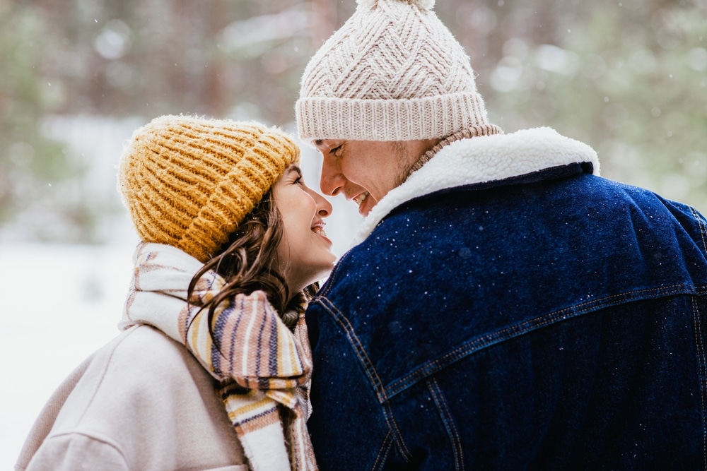 happy couple enjoying their romantic weekend trips from Pittsburgh