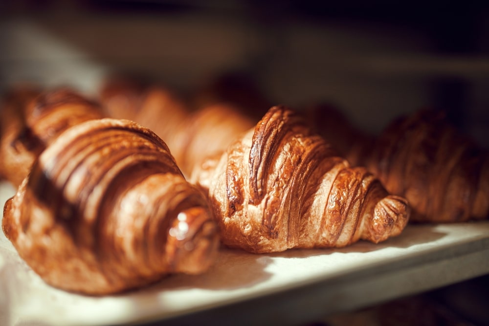 Tray of croissants along the Bainbridge Bakery Trail