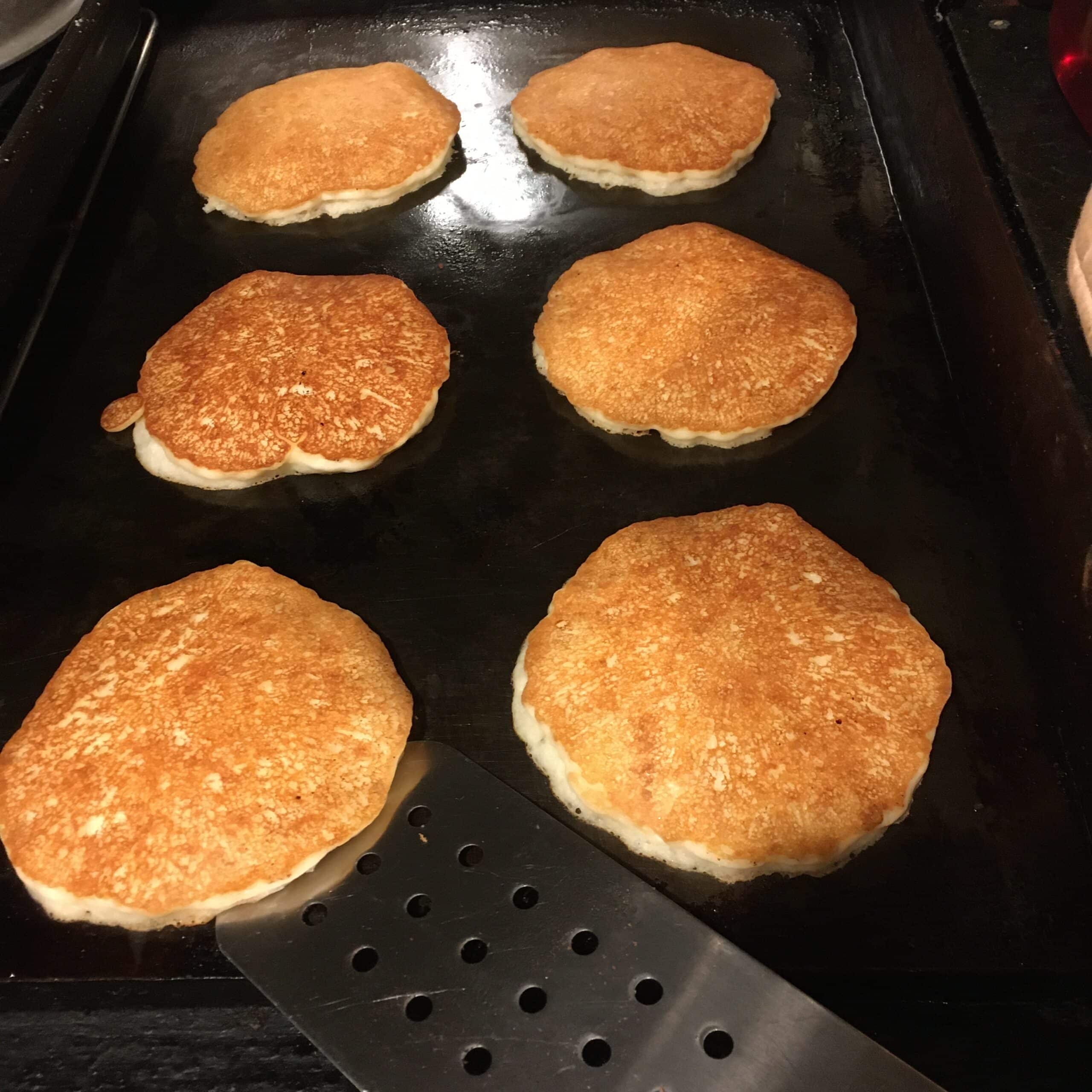 Honeymoon breakfast, pancakes.