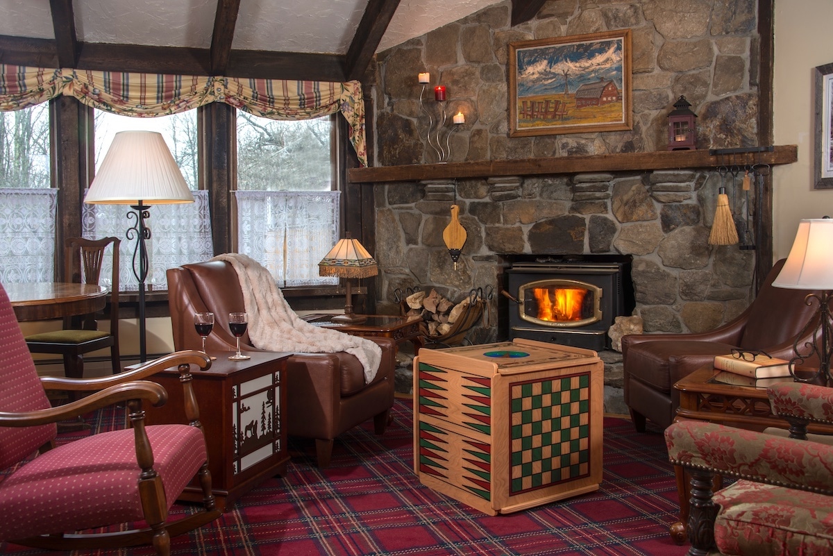 The Commons in our Bed and Breakfast in Vermont is the perfect cozy romantic getaway.
