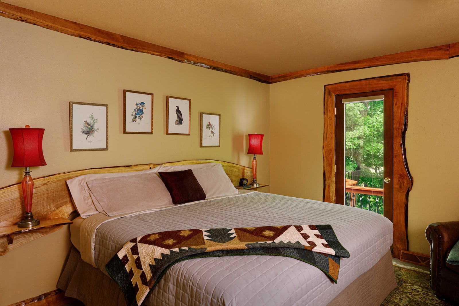 Stay at the best Bed and Breakfast in Wisconsin and enjoy a guest room with a king sized bed overlooking our private forest. 