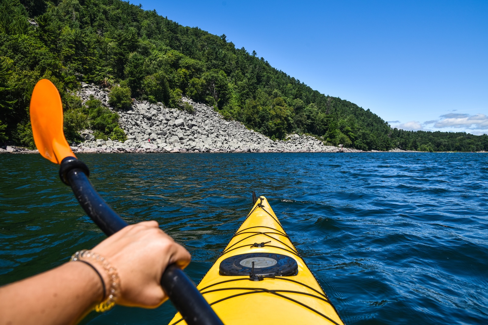 Kayaker at Devil's Lake State Park 