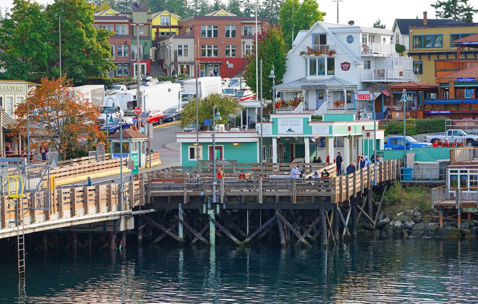 San Juan Island, the most active of the islands in Washington State is home to Friday Harbor. 