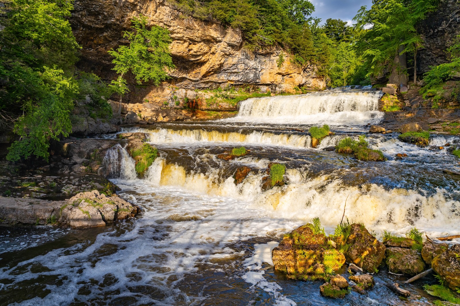 The namesake waterfall Willow falls at Willow River State Park