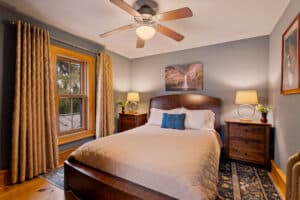 Cayuga guest room at our lodging near Buttermilk Falls State Park.