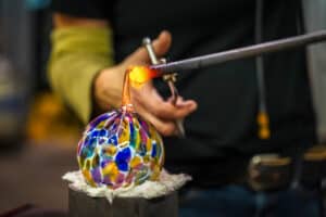 visit glassblowing studio to watch artisans at work, one of the best things to do in Staunton VA