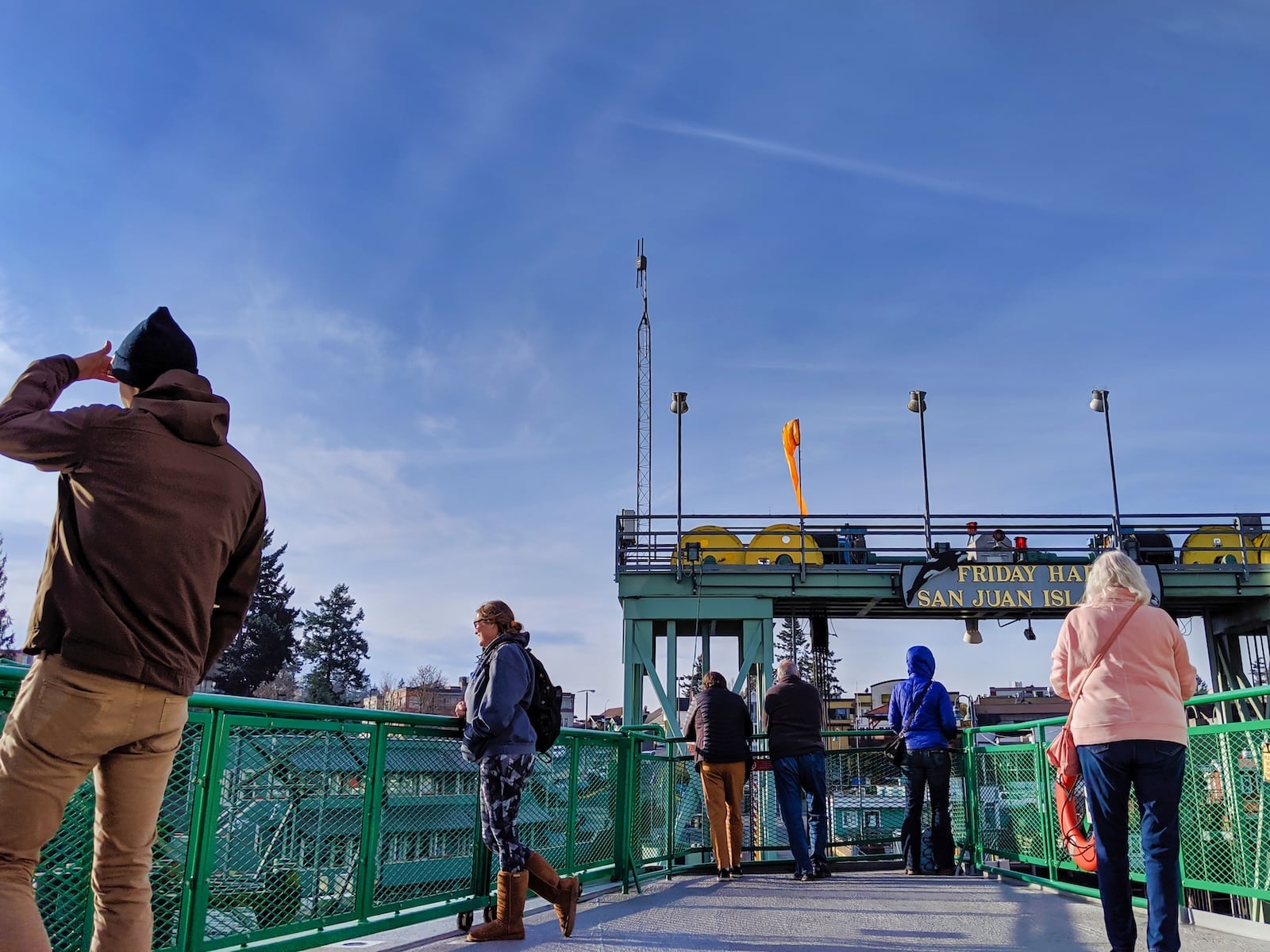Friday Harbor Ferry arrives at the Dock. 
