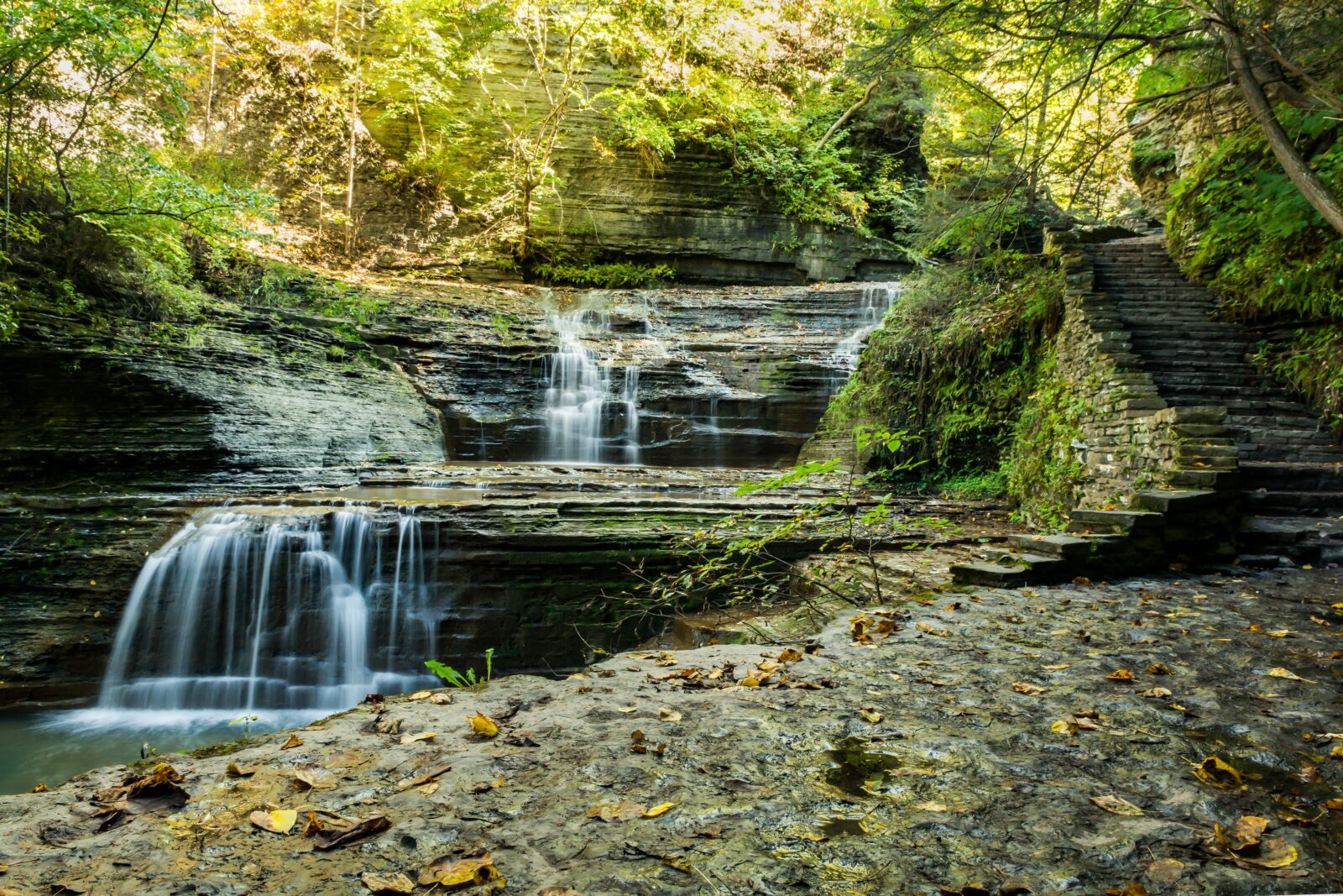 The Gorge Trail at Buttermilk Falls State Park.