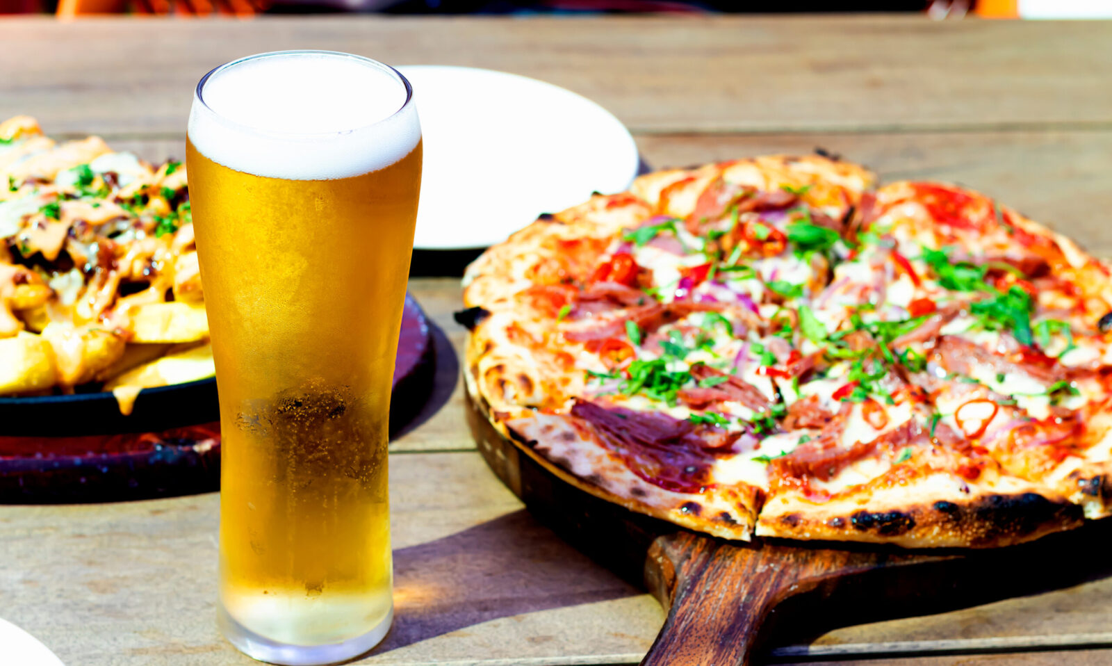 Pizza and Beer at Tumbled Rock Brewery and Kitchen in Baraboo