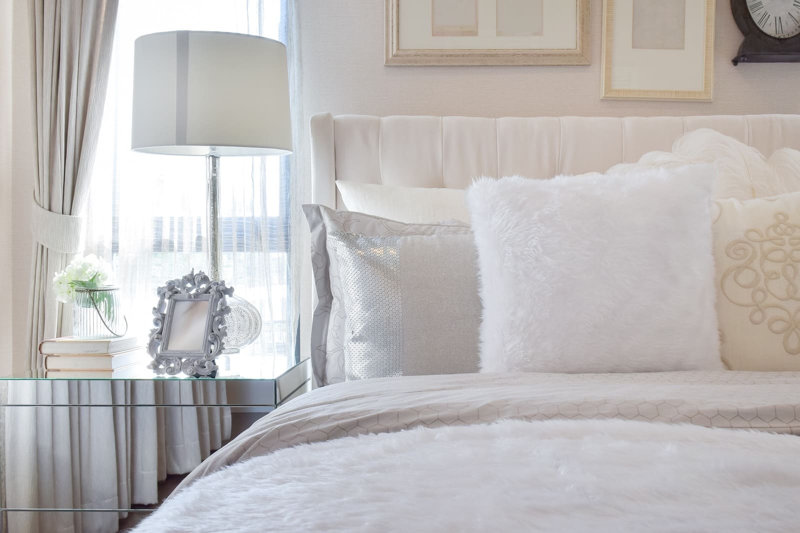 When planning your weekend getaways from chicago, choose an elegant bed and breakfast in the Midwest. A pretty white and elegant bedroom at a local inn pictured here