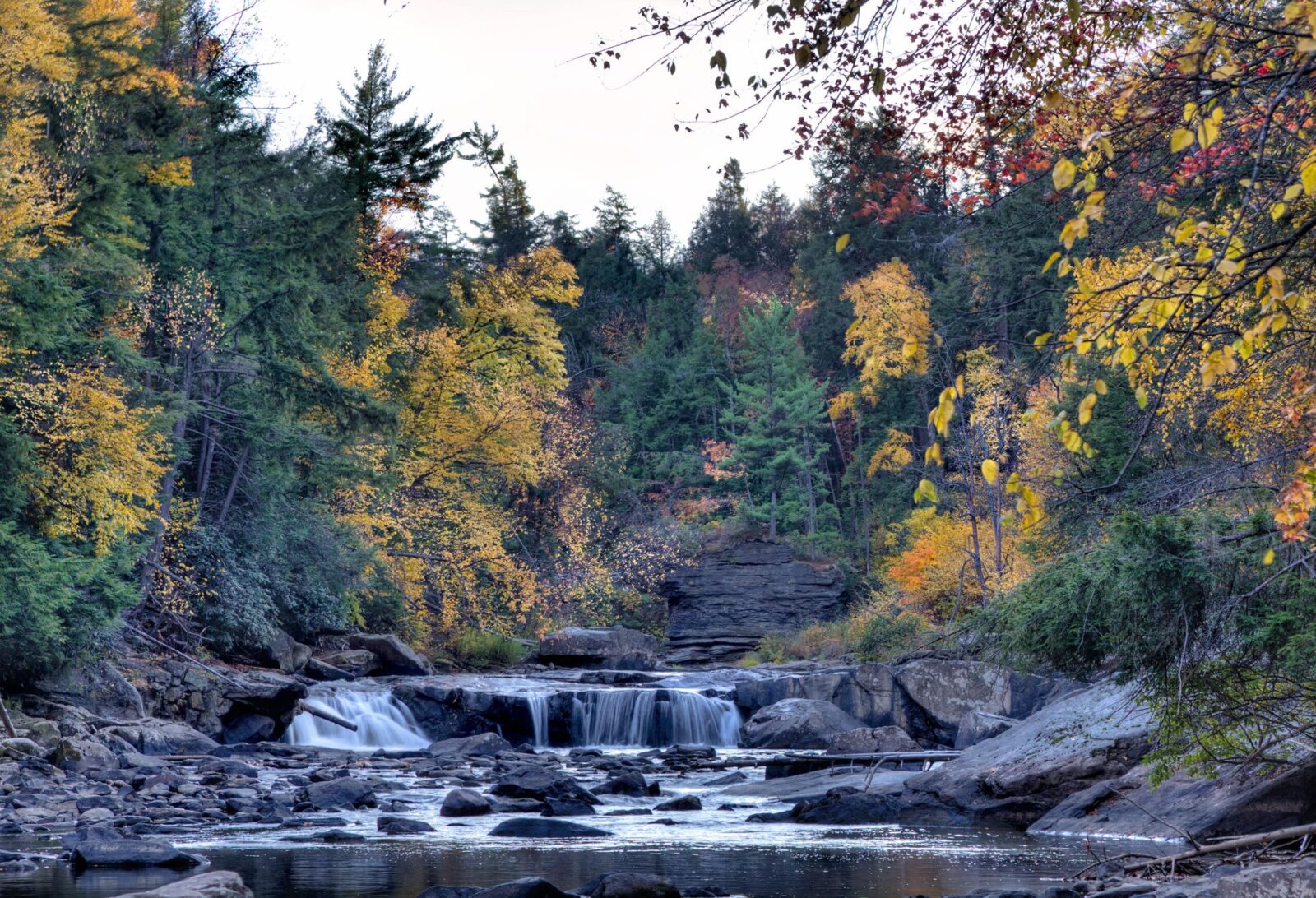 Swallow Creek Falls State Park during fall foliage season
