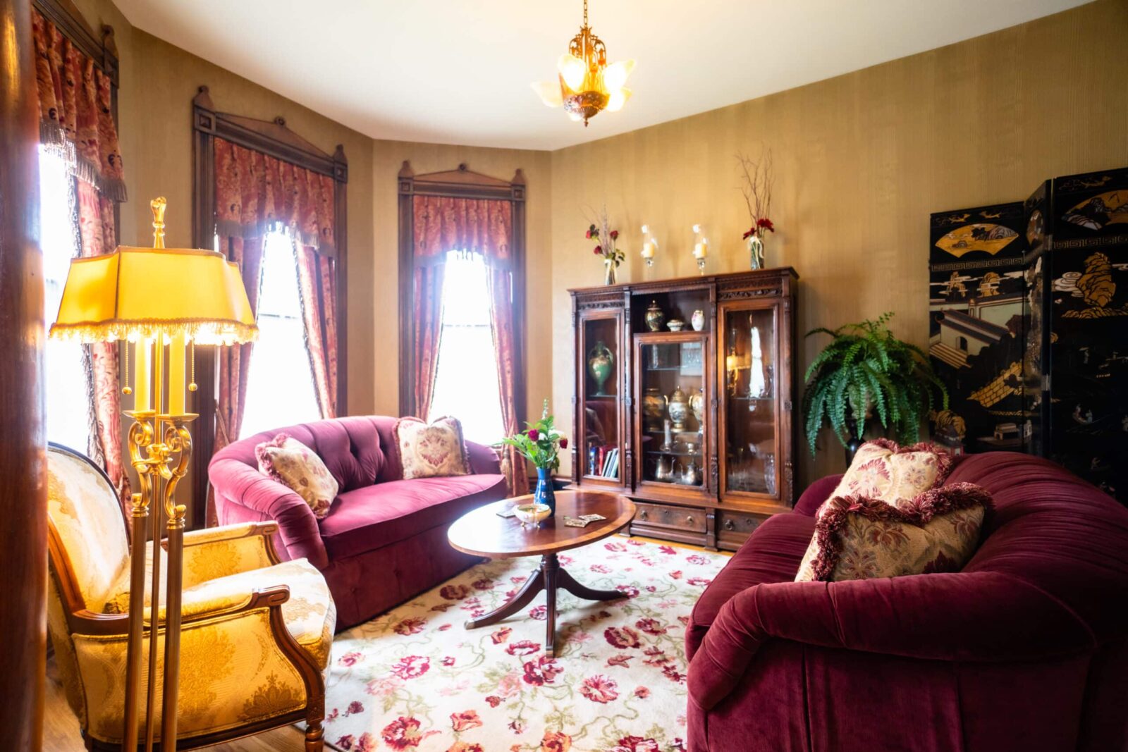 Relax in the Parlor at Historic Webster House near Frankenmuth after a day of exploring