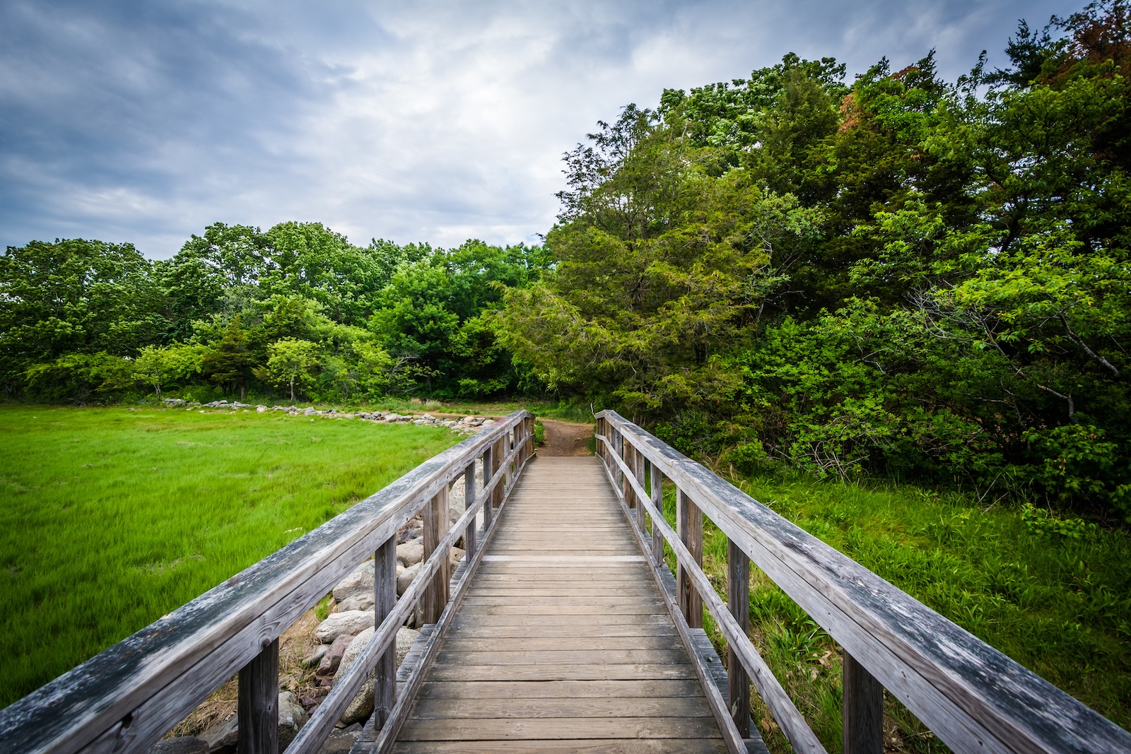Boardwalk trail at Odiorne State Park, in Rye, NH.
