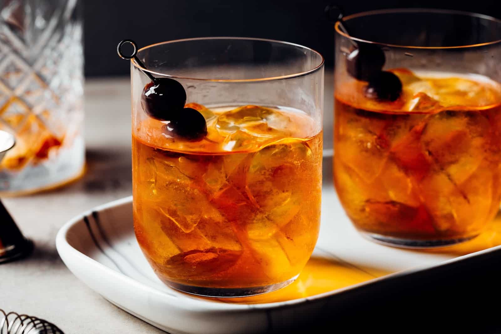 Craft bourbon cocktails at Timekeeper Distillery in Wausau, WI.