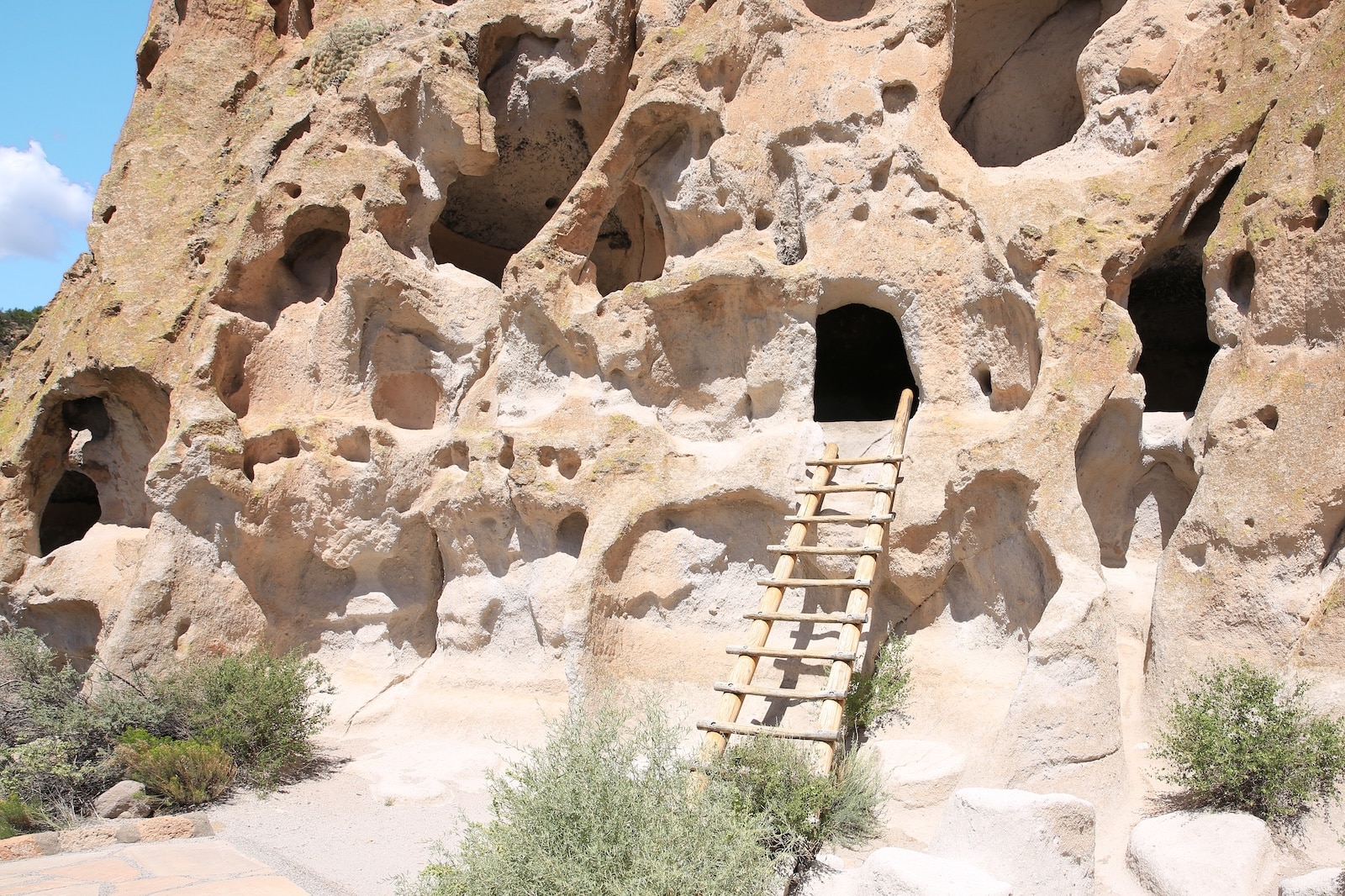 Bandelier cliff dwellings at the Bandelier National Monument in New Mexico.