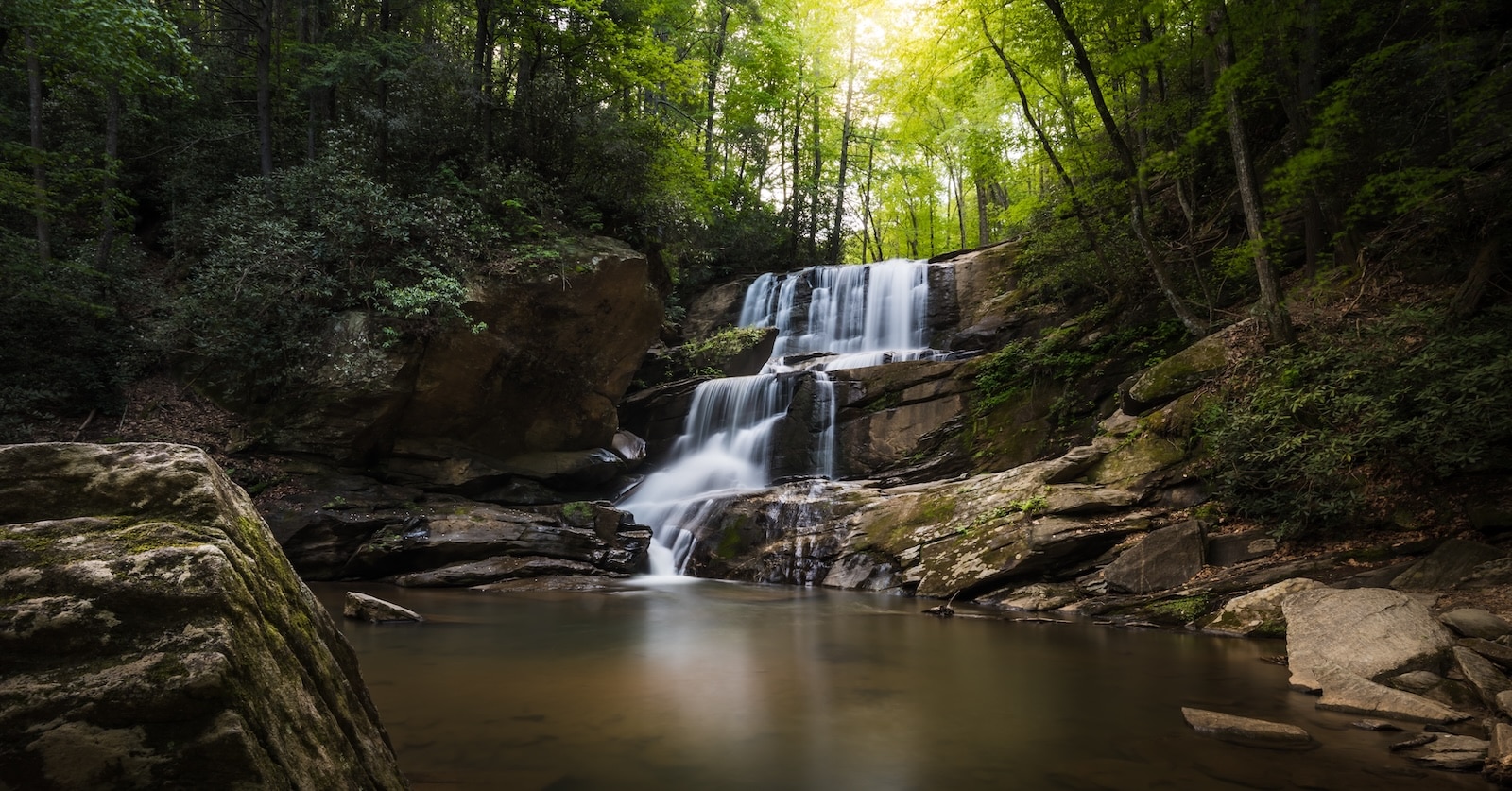 Waterfalls just outside of Saluda, NC, one of the best small towns in North Carolina.