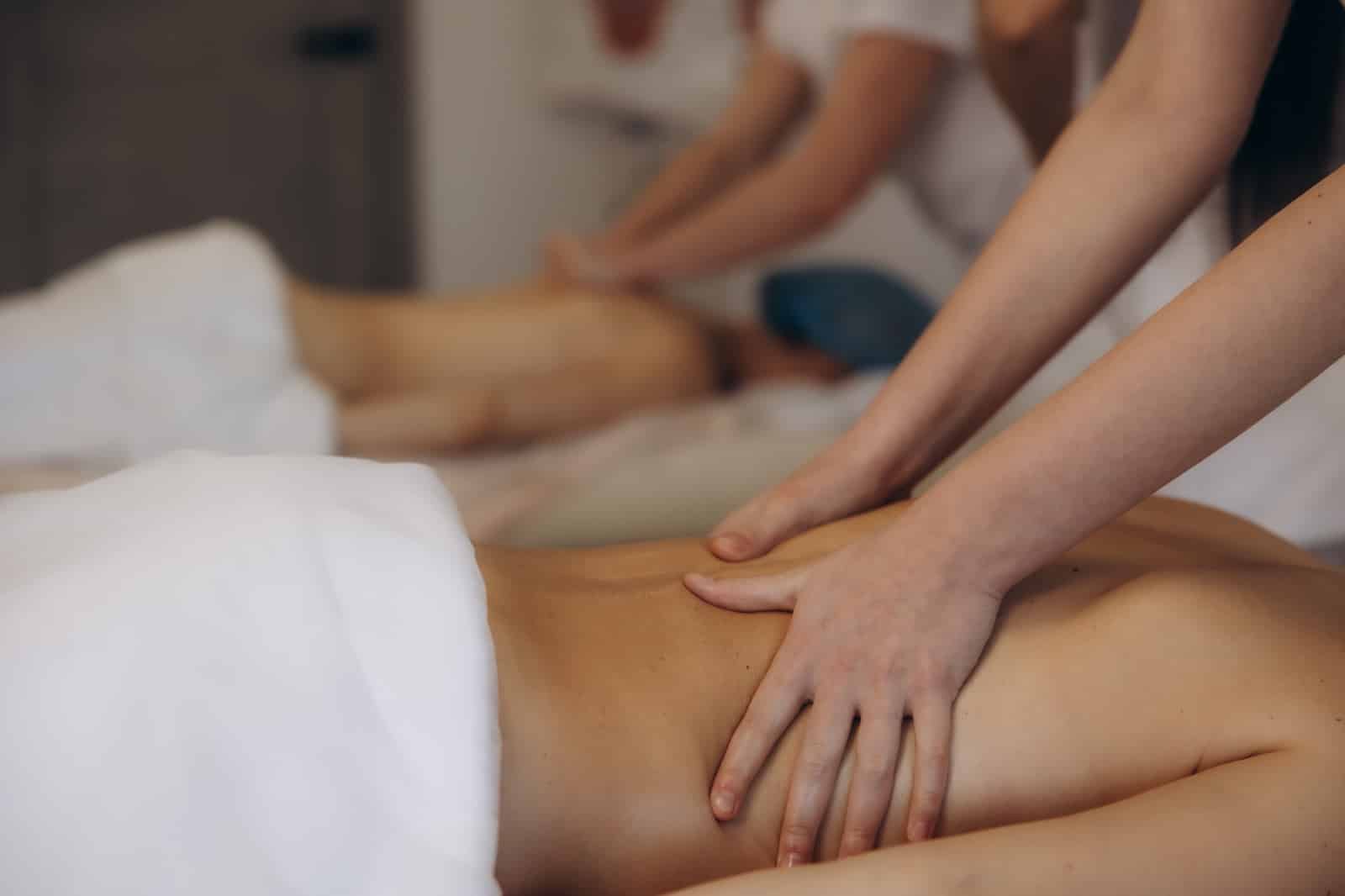 Enjoy a couples massage like this at the Buhl Mansion Spa this fall