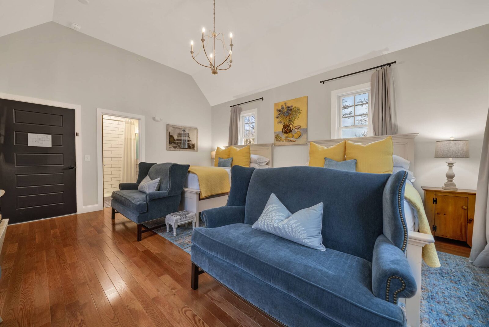 Highland Room with two queen beds sleeps four, perfect for families.