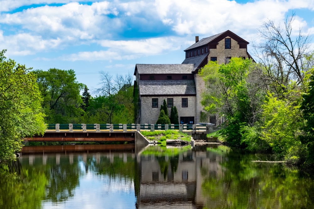 Visiting the only Mill, and wine tasting at Cedar Creek Winery, is one of the best things to do in Cedarburg WI
