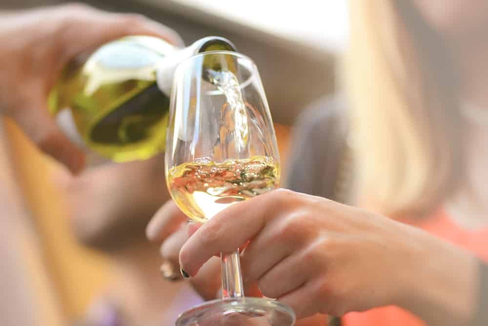 Couple enjoying Wine tasting in Wisconsin at Cedar Creek Winery